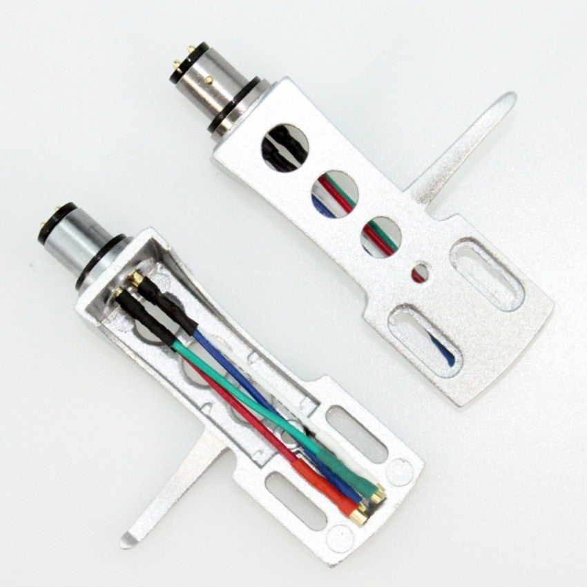 Universal Headshell (Silver) + 4 Leads – Standard SME-Type – For Turntables