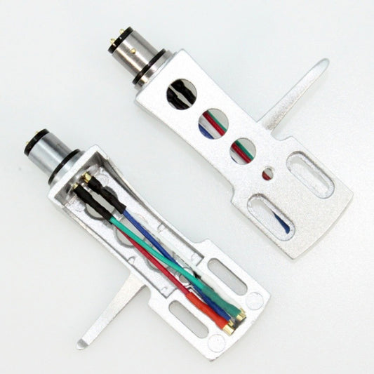 Universal Headshell (Silver) + 4 Leads – Standard SME-Type – For Turntables