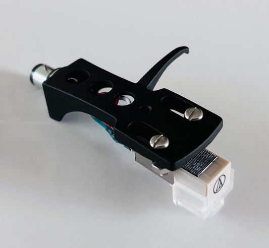 Headshell black with Audio Technica Cartridge stylus. All DJ Decks Turntables